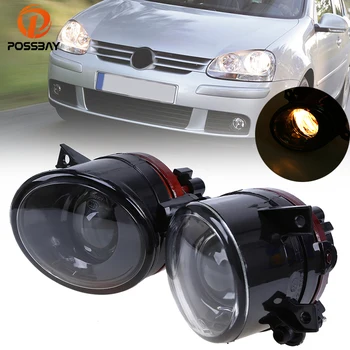 

POSSBAY Halogen Foglamps for VW Jetta/Golf MK5 Fog Lights for VW Golf Plus 2005 2006 2007 2008 2009 9006 12V 55W Bulbs Car Light