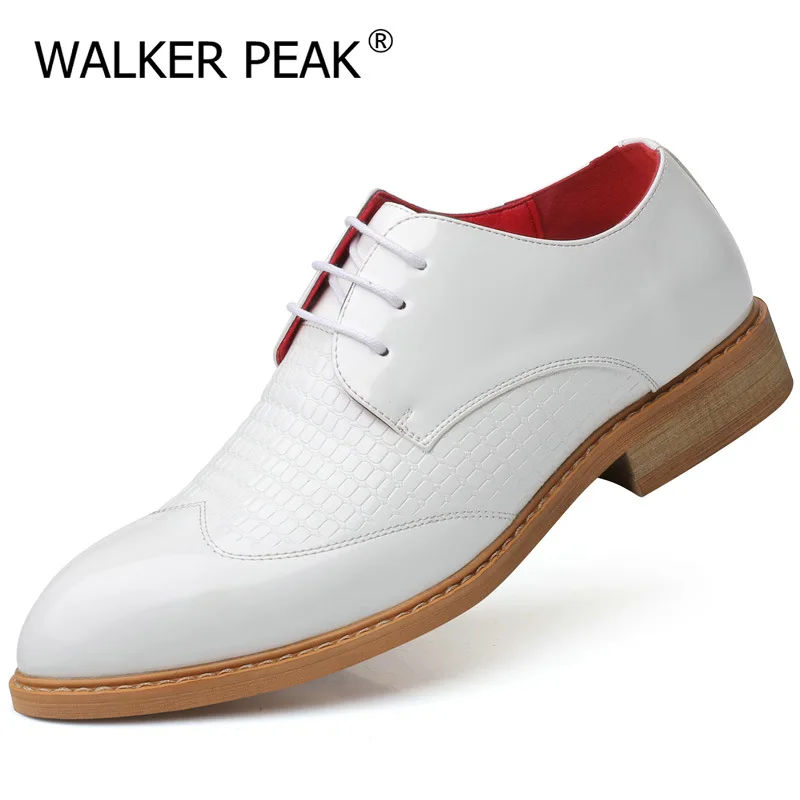 Мужские деловые туфли WalkerPeak брендовые кожаные модные официальные с острым