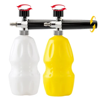 Sneeuw Foam Lance Met 1/4 "Quick Connector En 1 Liter Fles Verstelbare Foam Cannon Schuim Blaster Voor Hogedrukreiniger gun Sneeuw Foam Lance Met 1/4 "Quick Connector En 1 Liter Fles Verstelbare Foam Cannon Schuim Blaster Voor Hogedrukreiniger gun