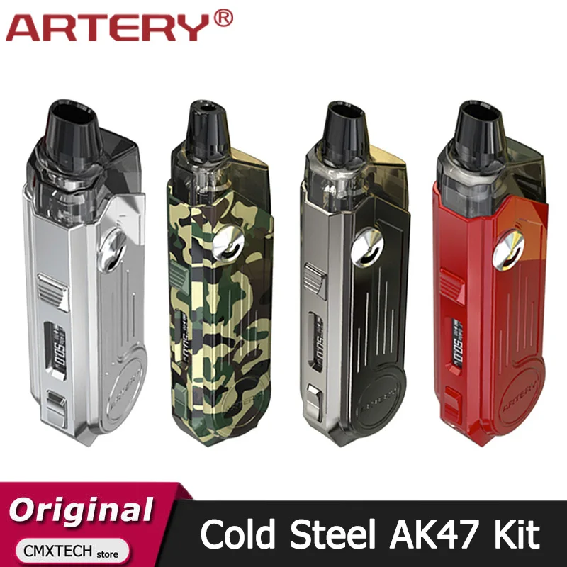 Artery-Kit de vaporizador AK47 de acero frío, Original, 4ML, batería de 1500mAh, 50W, NP XP, HPVersion para MTL, DTL, cigarrillo electrónico