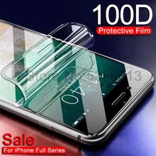 100D Гидрогелевая пленка для iPhone 7 8 Plus 6 6s Plus, Защитная пленка для экрана iPhone X XS XR XS Max 11 Pro Max, мягкая защитная пленка, чехол