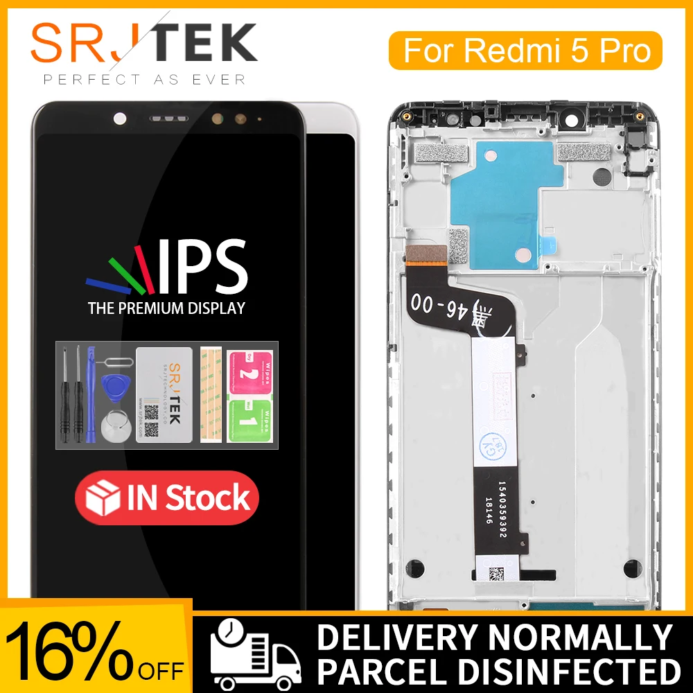 Дисплей с тачскрином и рамкой для Xiaomi Redmi Note 5 Pro дигитайзером в сборе сменный