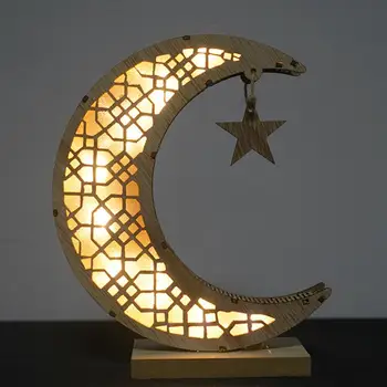 

Muslin Ramadan LED Star Moon Light Home Art Craft Eid Mubarak Decorative Lamp Kids Room Home Decorations