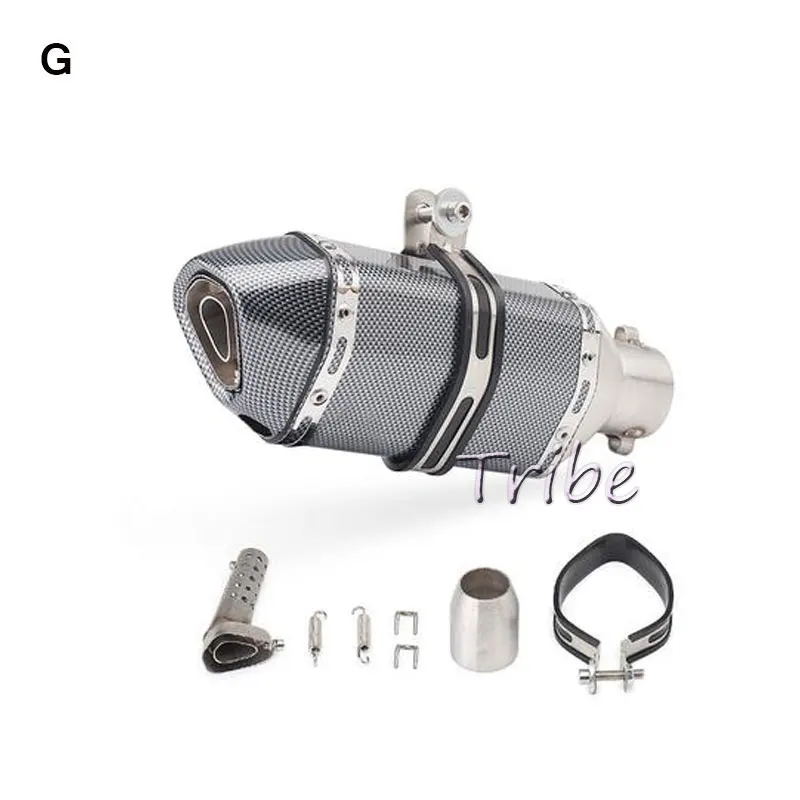 Echappement мото универсальный Escape Akrapovic выхлопная труба мотоцикла скутер Мотокросс модифицированный для YZF MT09 Z900 R6 msx 125 ATV - Цвет: Type G