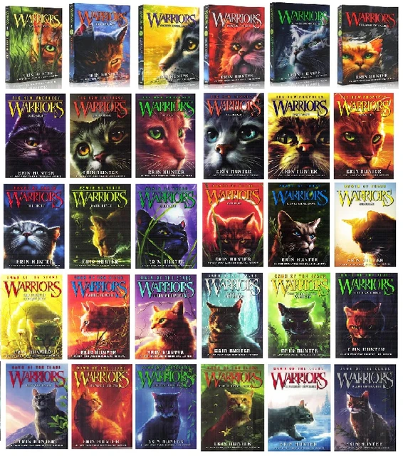30 livros conjunto livro de cópia erin hunter warriors temporada 1-5  coleção conjunto criança juventude literatura animal romance livro de  ficção inglês - AliExpress