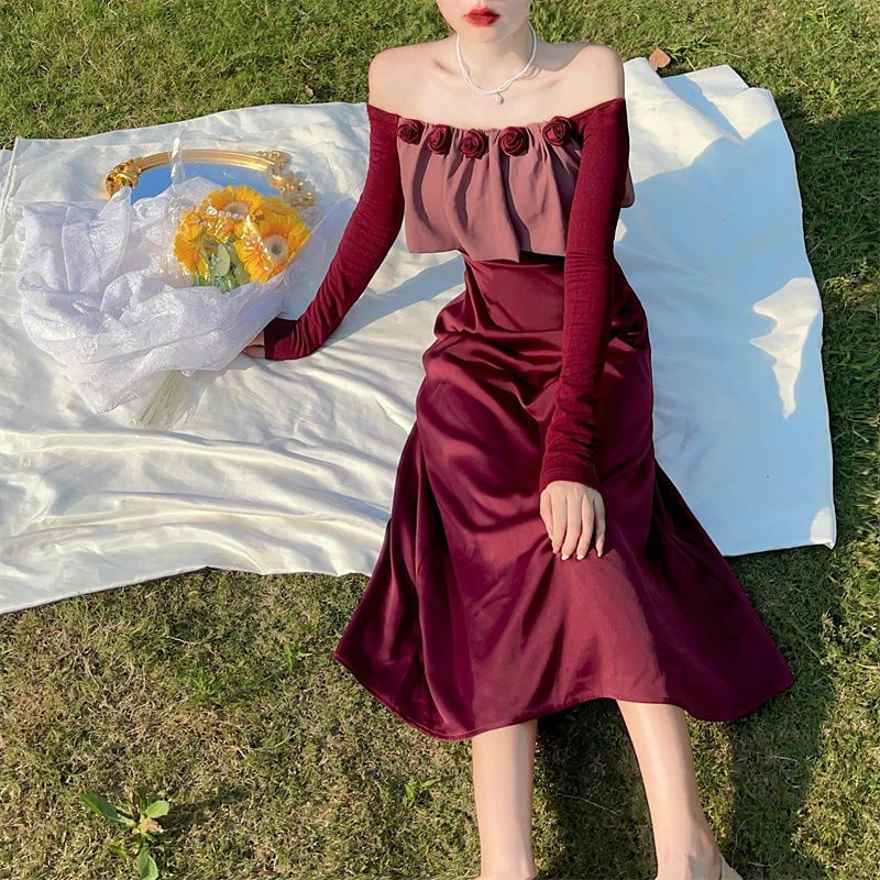 Winter Vintage One Piece Dress Women Patchwork Elegant Party Midi Dress Female Korean Fashion Floral Designer Retro Dress 21 Dresses Aliexpress Winter Vintage One Piece Dress Women Patchwork Elegant Party Midi Dress Female Korean Fashion Floral Designer Retro Dress 21 Dresses Aliexpress
