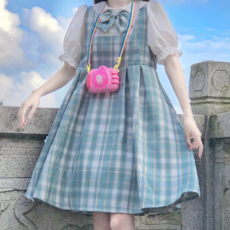 Женское платье с квадратным вырезом кружевное клетчатое рукавами-фонариками и в