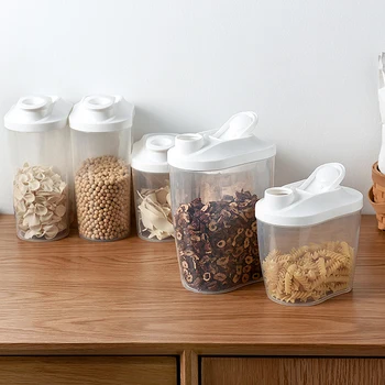 

1/1.5L PP Food Storage Container Plastic Kitchen Refrigerator Noodle Box Multigrain Rice Storage Tank Transparent Sealed Cans
