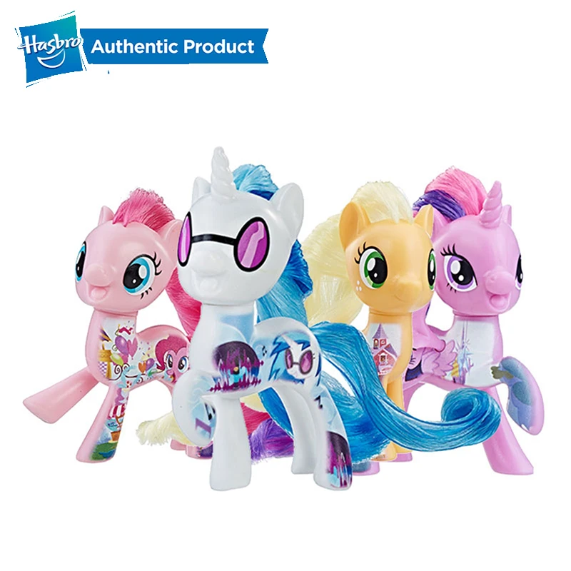 FurReal Friends, My Little Pony с рисунком из мультфильма «Мой Маленький Пони» друзей 3-дюймовая пленка маленькие пони всех цветов радуги; платье Lunamoon редкость Сумерки ПВХ экшн статуэтки коллекционные куклы