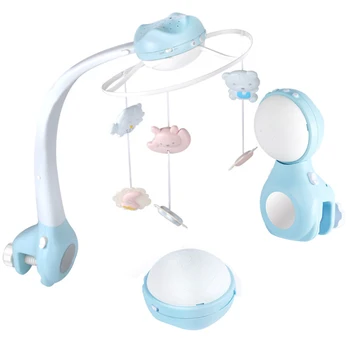 

Newborn Baby Early Education Toy Baby Crib Mobile Rotating Rattles Musical Rattles Bed Bell Toy Remote Control Music Box Toy