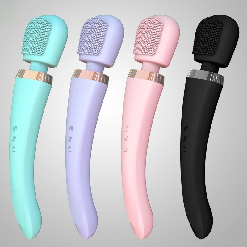 

8 Frequency 20 Speed Vibration Modes Quiet Handheld Rechargeable Bath Brush Massager Cordless Stimulator Relieve Tight Sore Musc