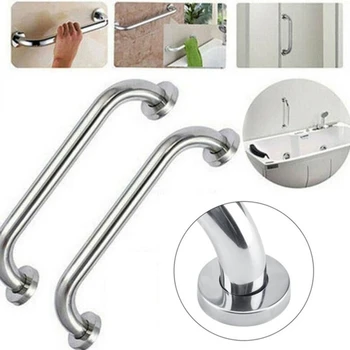 

30/40/50cm Towel Rail Rack Holder Wall Mounted Bathroom Shelf Stainless Steel
