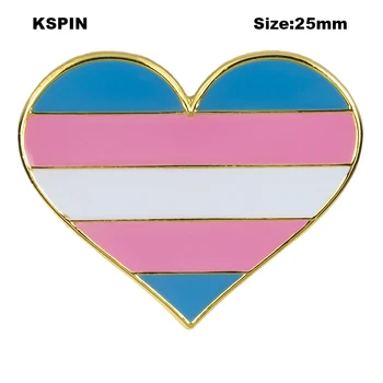 

Transgender pride heart shaped Badge Symbol Pin Metal Badges Decorative Brooch Pins for Clothes Brooch Jewelry XY0635