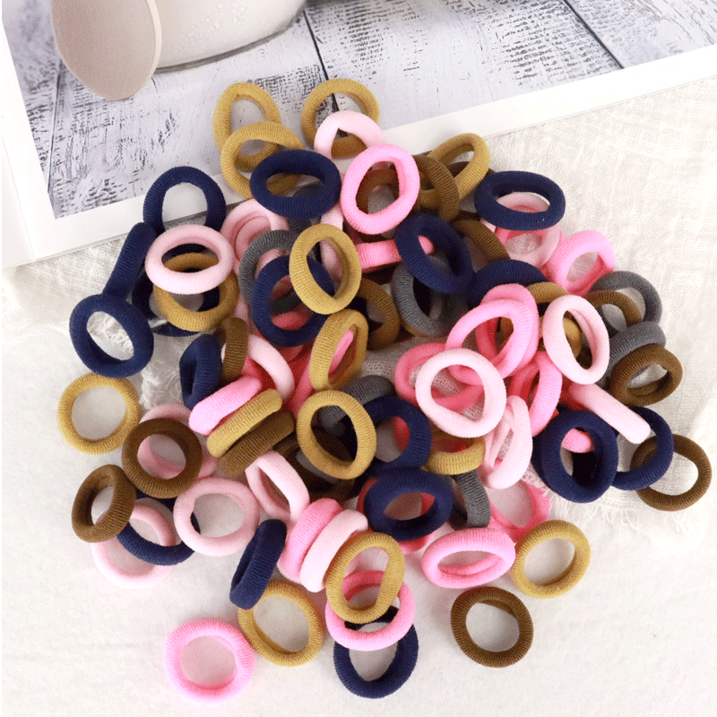 Kid Small Hair Bands Baby Girl Children Headbands Colorful Elastic Hair Tie Nylon Scrunchie Hair Rope 50/100pcs Hair Accessories