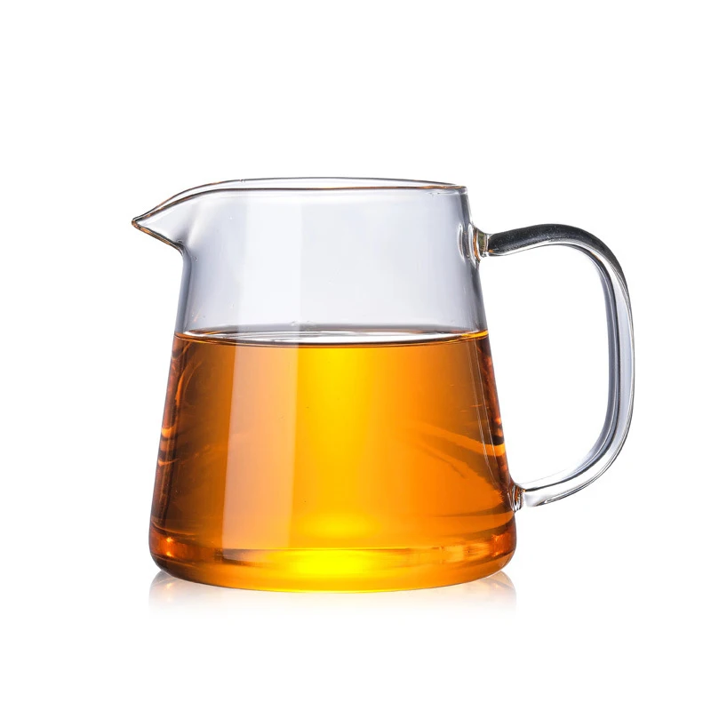 Heat-resisting clear glass tea pot fair cup cha hai,handmade  kung fu tea cups teaset gongdao Points of tea ware with handle