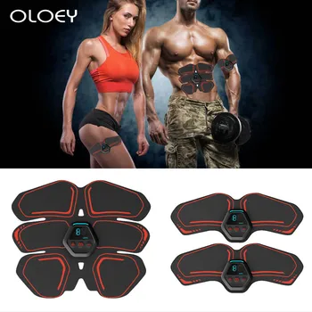 

Rechargeable EMS Abdominal Muscle Stimulator Trainer Electrostimulation Fitness Massager Arm Abdomen Muscular Exercise Home Gym
