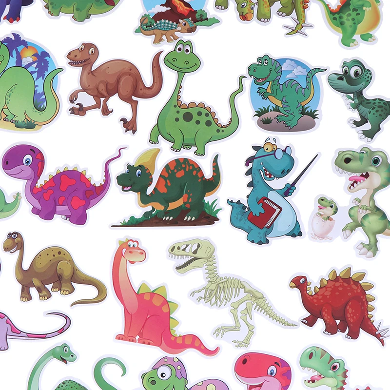 50 Pcs Cartoon Dinosaur Mixed Series Stickers For Notebook PC Skateboard Bicycle Car Motorcycle DIY Waterproof Child Toy Sticker