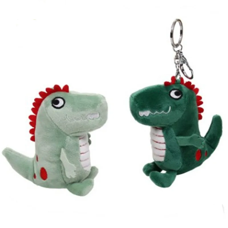 Милые Dinosare мягкие Подвески Плюшевые игрушки динозавр брелок для ключей кукла ключ подвеска плюшевая кукла 10 см размер подарок 12 шт./лот