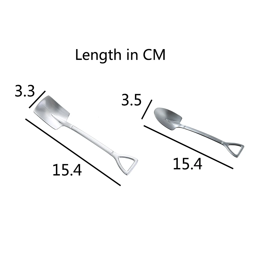 Coffee Dessert Ice Cream Spoon Travel Kids Watermelon Scoop Tableware Stainless Steel Hanging Kitchen Gadget Home Shovel Shape