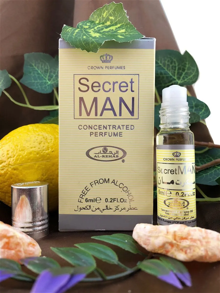 Арабские масляные духи стойкие 100% оригинал ОАЭ Al Rehab Secret Man Аль Рехаб Парфюмс