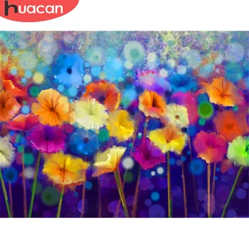 

HUACAN Diamond Art Painting Kits Flower Pictures Of Rhinestones 5D DIY Diamond Embroidery Cross Stitch Mosaic Handicraft