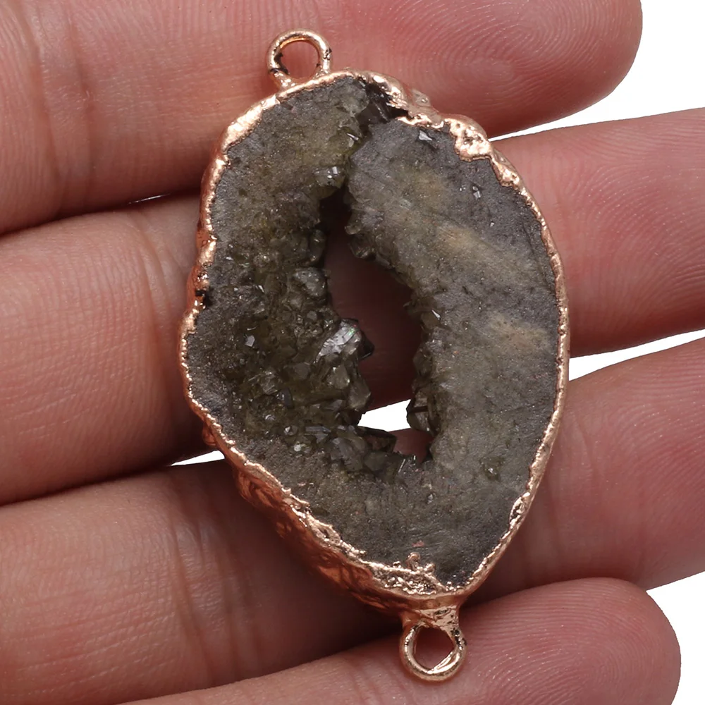 

Natural Stone Pendant Irregular Shape Double Hole Connectors Charms for Women Jewelry Making DIY Bracelet Necklace