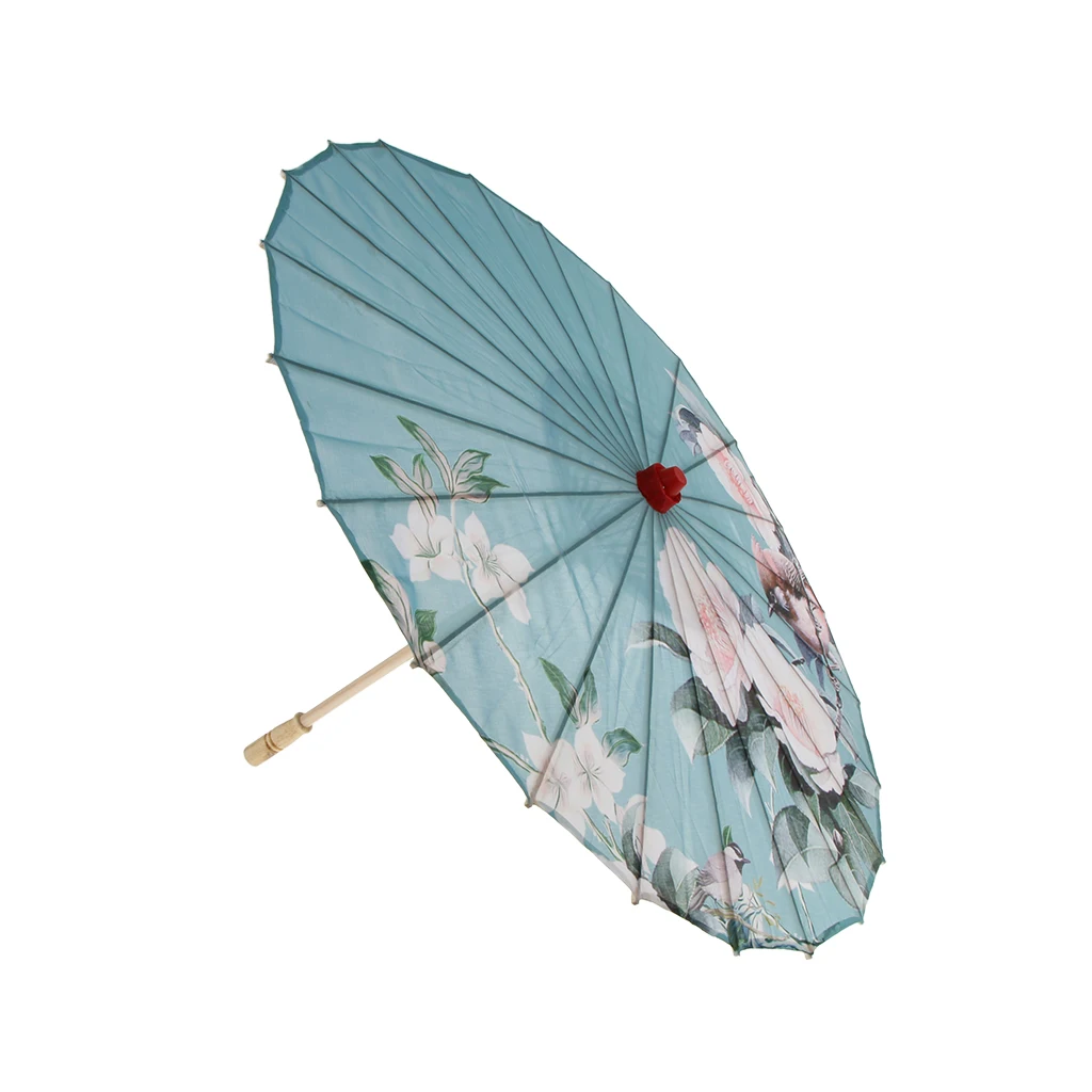Vintage Chinese Silk Cloth Umbrella Handmade Art Painted Parasol for Wedding Party Favor Guests Gifts Performance Photo Prop