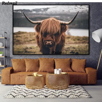 

Highland Cow Diamonds Embroidery DIY Diamond painting 5D Full Drill rhinestone mosaic Wall Art Cattle Animal EE904