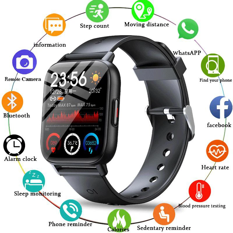 2021 New Body Temperature Smartwatch Men Multifunctional ...