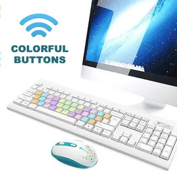 

Durable Classic Keyboard Set PC Competitive Gaming 2.4GHz 104 Keys ABS Design Computer Home Gaming Keyboard Set for MacBook