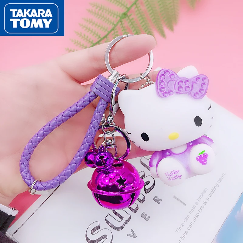 Милый мультяшный кулон TAKARA TOMY в виде пары Hello Kitty маленький подарок силиконовая