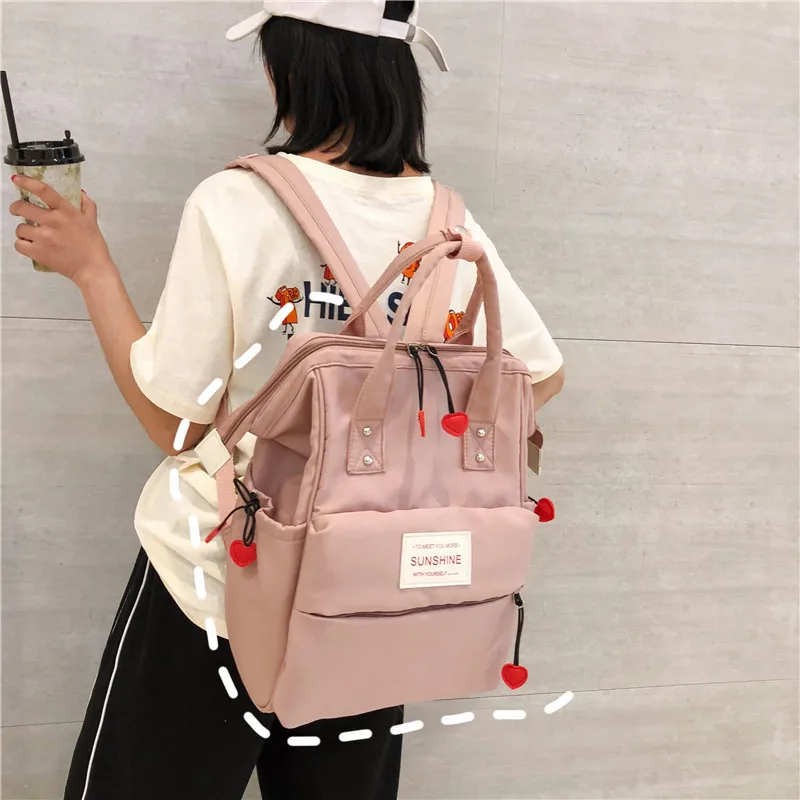 

School Bag Women's 2019 Korean-style Trend Students Nylon Large-Volume Backpack College Style INS Campus GIRL'S Backpack