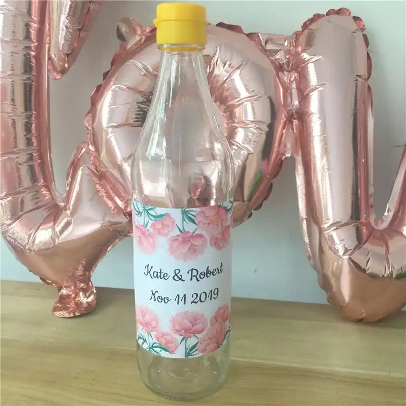 20 Pieces Custom Champagne Bottle Stickers Personalized Wedding Stickers Beer Bottle Water Bottle Labels Party Diy Decorations Aliexpress