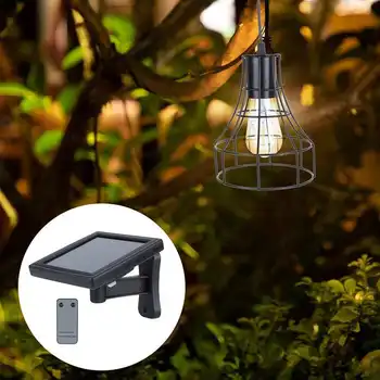 

Solar Remote Control Shed Light LED Hanging Rope Chandelier E27 Socket for Indoor Outdoor Decoration Warm Light
