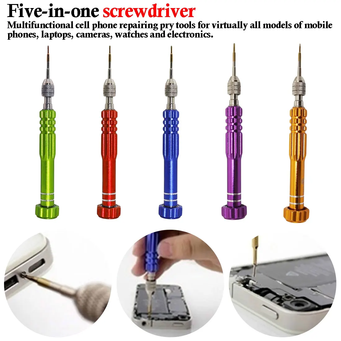 

5 in 1 Precision Repair Screwdriver Set Watch Opening Tools For Mobile Phones Screwdriver Rep ForComputer Convenient Top Quality