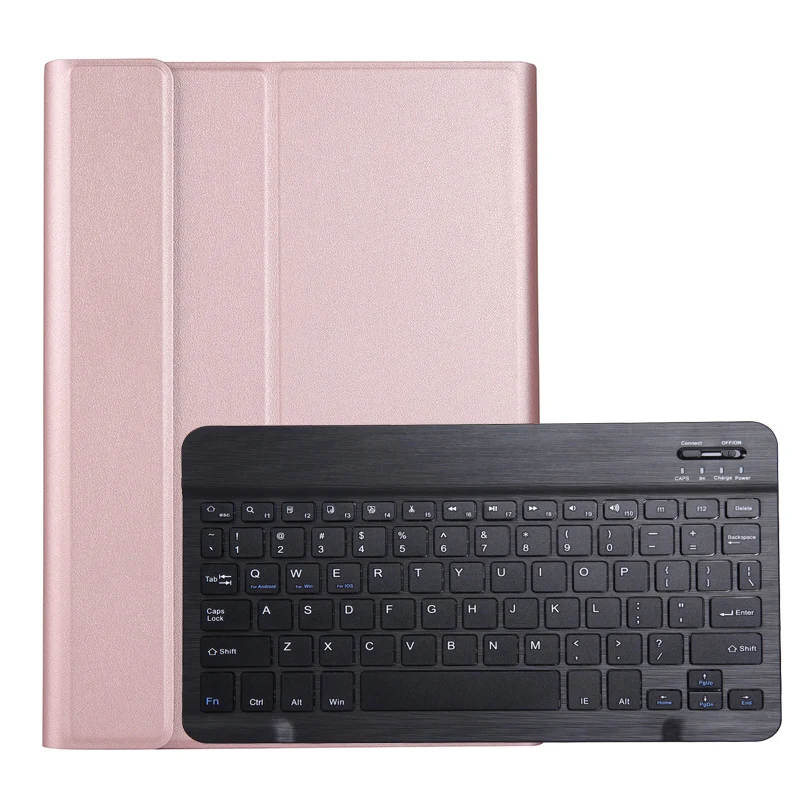 Тонкая клавиатура Bluetooth чехол для Samsung Galaxy Tab A 8,0 S-ручка SM-T290 SM-P200 8,0 ''планшет из искусственной кожи чехол для T290 P200 - Цвет: Rose gold-Black