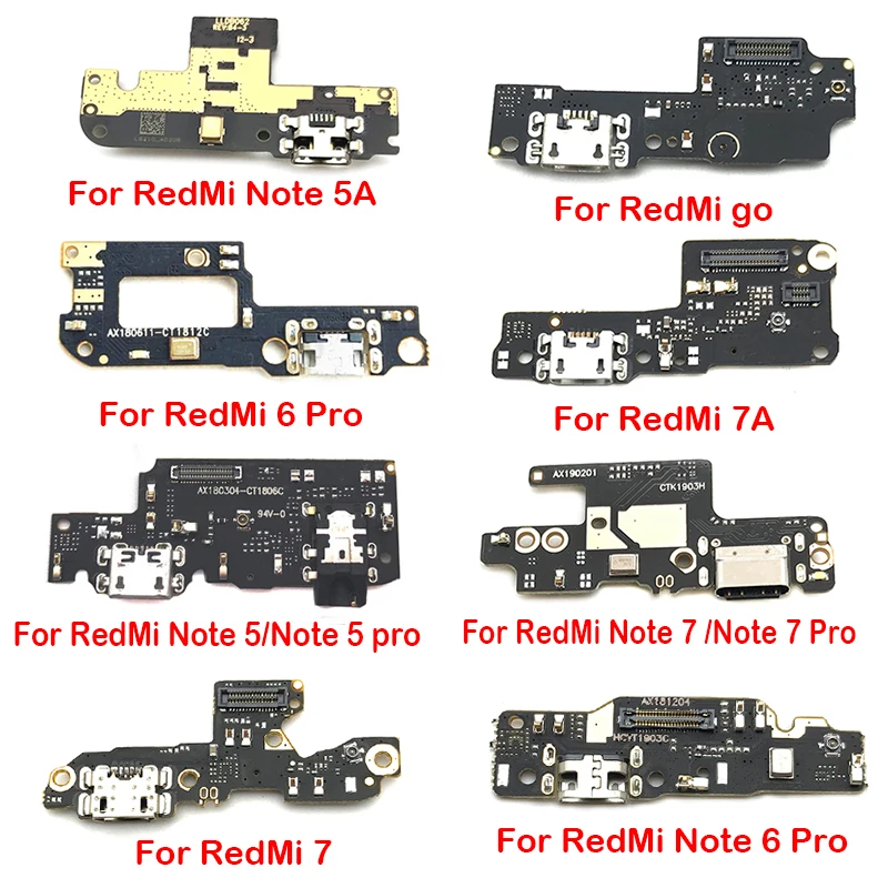 

Dock Connector Micro USB Charger Charging Port Flex Cable Microphone Board For Xiaomi Redmi Go 7 7A S2 Note 5 5A 6 7 Pro Plus