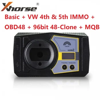 

Original Xhorse VVDI2 For VAG Key Programmer Basic + For VW 4th & 5th IMMO + OBD48 + 96bit 48-Clone + MQB + Porshe+ For Peugeot