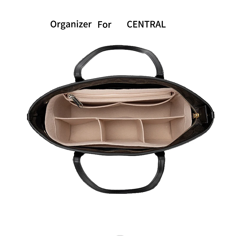 [Cabas Mezzo Organizer] Felt Purse Insert, Bag in Bag, Customized Tote  Organize, Cosmetic Makeup Diaper Handbag (Style JIA)