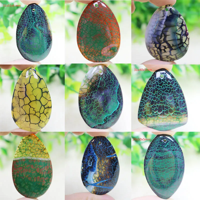 

Natural Dragon Veins Agates Multiple Shape Pendant Stone Bead for Jewelry Making 1Pcs Charming Stone Bead