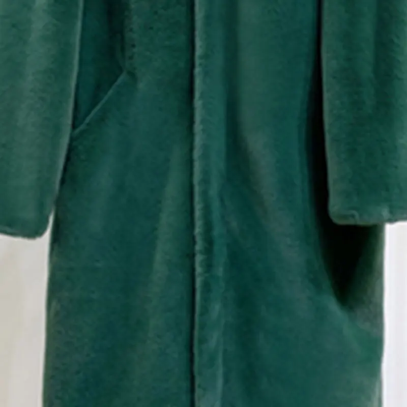 dark green С капюшоном куртка свободного кроя На зимнем меху пальто Женская куртка-парка длинное теплое пальто с искусственным Меховая куртка, пальто, толстовки с капюшоном, свободные зимние пальто Для женщин-20 градусов - Цвет: dark green