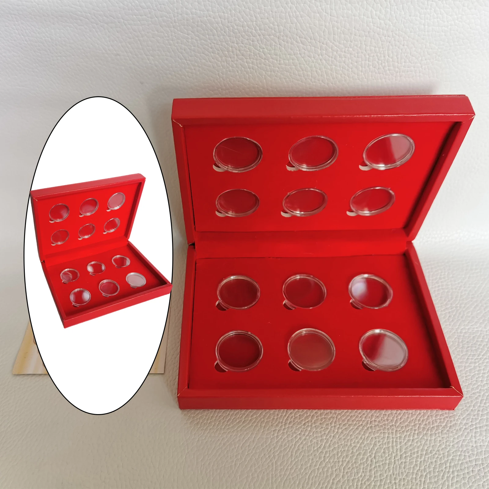 Caja de almacenamiento de monedas conmemorativas con 12 estuches para monedas con soporte de 27mm de y recipientes de almacenamiento| - AliExpress