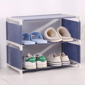 

3Tiers DIY Foldable Non-Woven Living Room Fabric Dustproof Shoe Rack Storage Organizer Cover Cabinet Shelf Shoe Rack Organizer