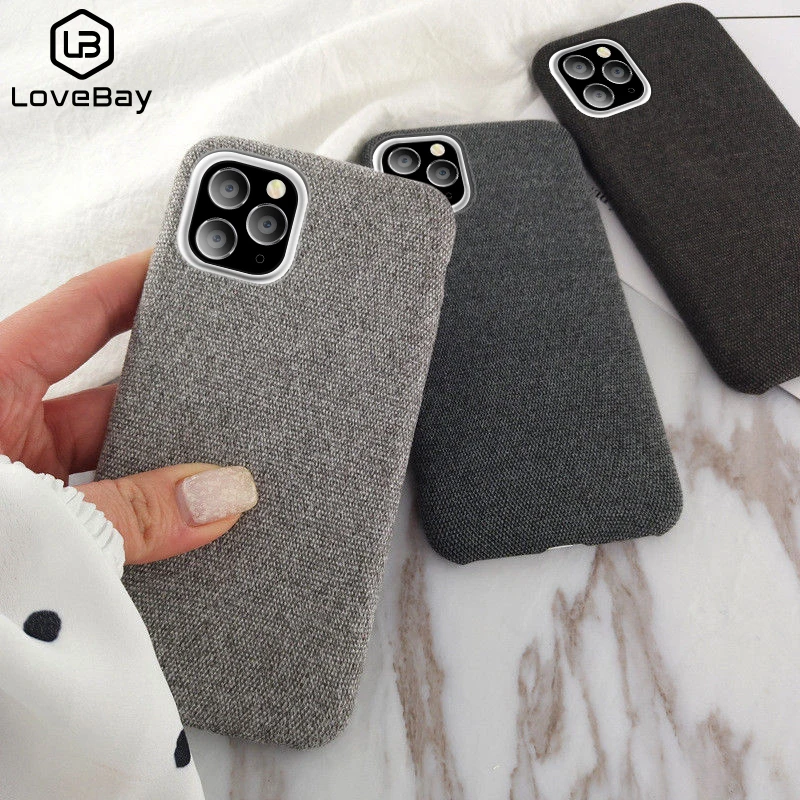 Lovebay однотонный тканевый чехол для телефона iPhone 11 Pro X XS XR Xs Max Мягкий ТПУ простой 6 6s