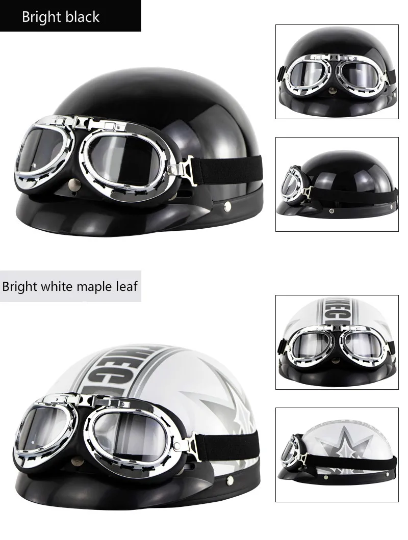 Casco Глобальный Лидер продаж moto rcycle шлемы открытый уход за кожей лица каск ретро Половина мото с очками шарф из кожи мото крест шлем capacete
