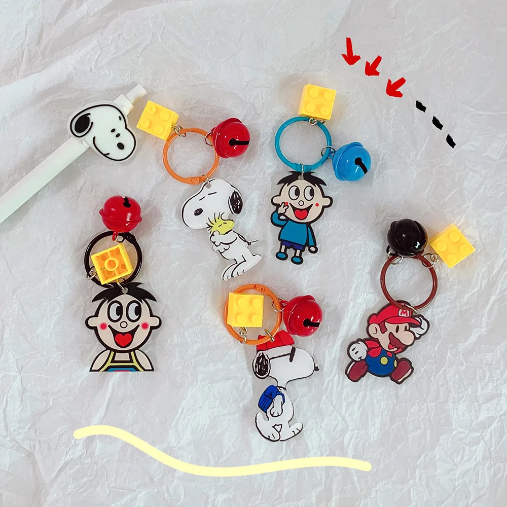 

Fashion Cute Animation Key Chain Cartoon Dog Keychain Peanuts Dog keychain For Men Key Chain Or Women Key Chain Girls Key Ring
