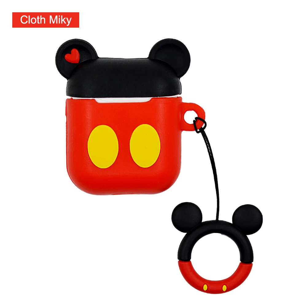 Cloth Miky Силиконовый защитный чехол CHIPAL Air pods для AirPods с милым 3D мультяшным Микки Минни для Apple airpod 2 Наушники - Цвет: Cloth Miky