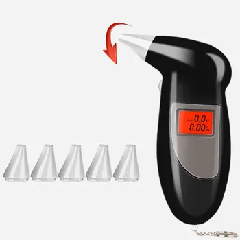 

Portable Digital Breath Alcohol Tester Professional Breathalyzer Alcohol Detector alcohol breath tester with 5 Mouthpieces