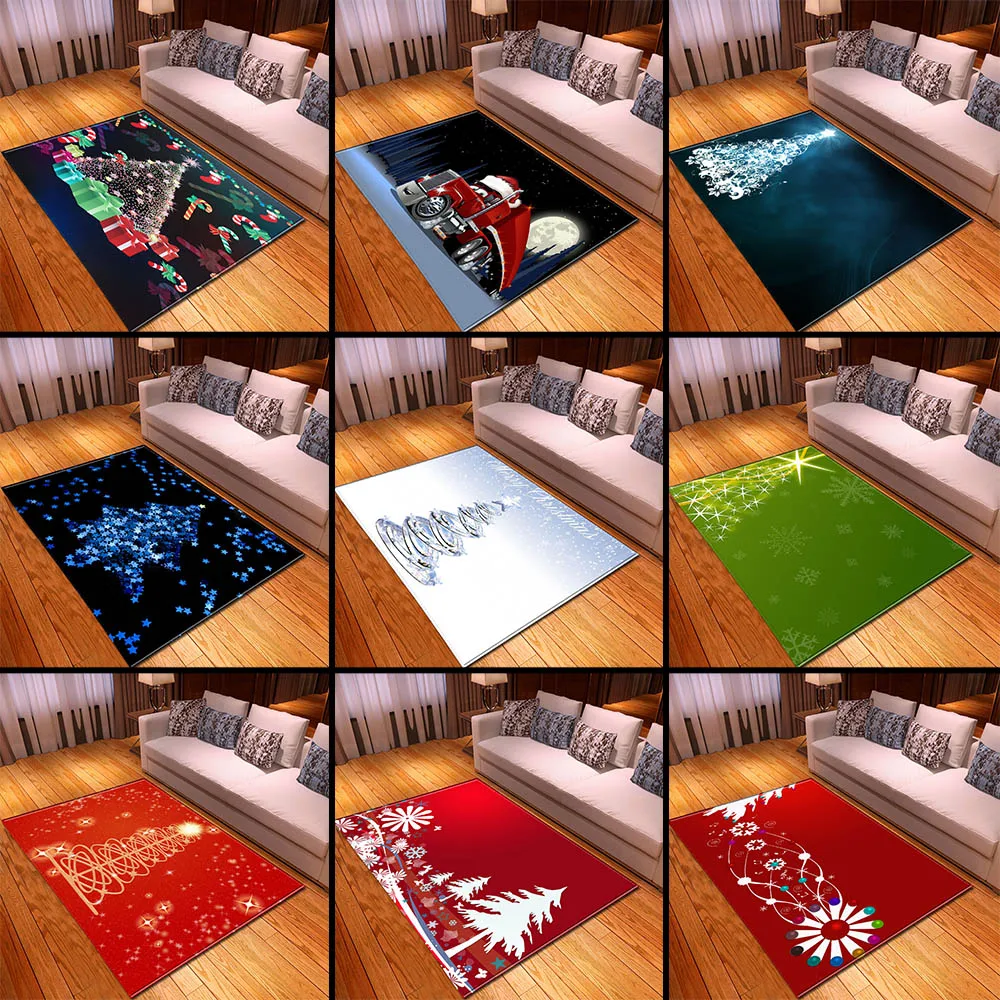 Merry Christmas ковры фланелевые 3D принтованные коврики для гостиной Xmas кедровый коврик скандинавский большой красный ковер для декора гостиной