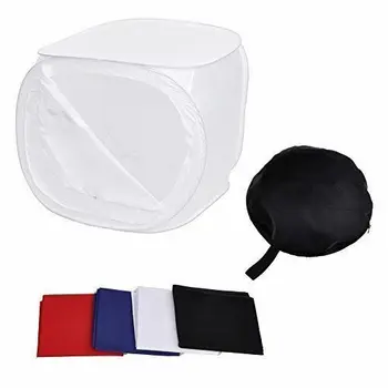 

Photography 24" 60×60cm Portable Collapsible Square Soft Box Cube Tent Box kit w/ Colored Backdrops
